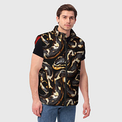 Мужской жилет Змея черно-белая, цвет: 3D-красный — фото 2