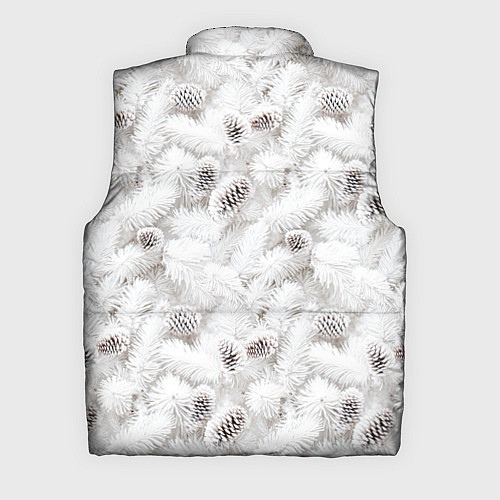 Мужской жилет Ёлка с шишками в рождественский мороз / 3D-Светло-серый – фото 2