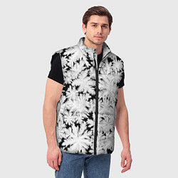 Мужской жилет Мороз на стекле, цвет: 3D-черный — фото 2