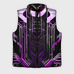 Мужской жилет Purple lines on a black background, цвет: 3D-красный