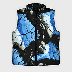 Мужской жилет Чёрные линии на чёрно-синем фоне