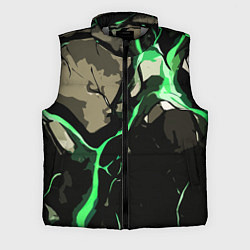 Мужской жилет Зелёный разлом в камне
