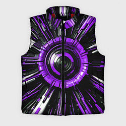 Мужской жилет Чёрно-фиолетовая сфера киберпанк