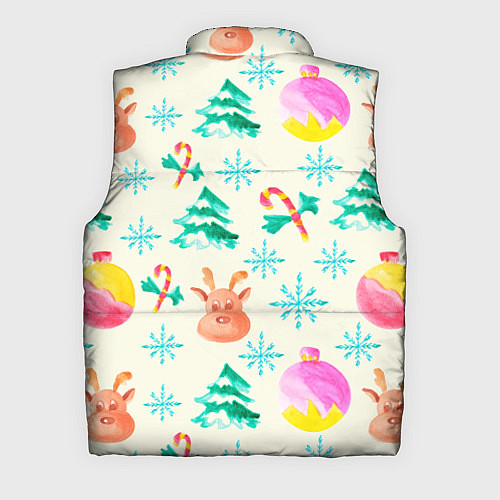 Мужской жилет Зимний новогодний узор / 3D-Светло-серый – фото 2