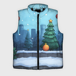 Мужской жилет Елки и елочные игрушки