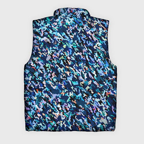 Мужской жилет Абстрактная текстура синий пёстрый / 3D-Светло-серый – фото 2