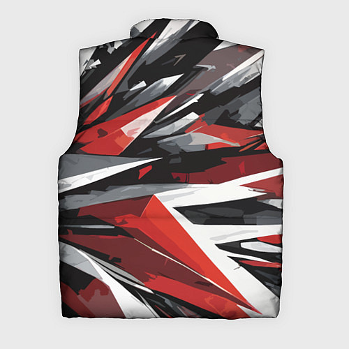 Мужской жилет Чёрно-красно-белая абстракция / 3D-Черный – фото 2