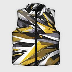 Мужской жилет Чёрно-жёлто-белая абстракция