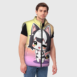 Мужской жилет Куроми на радужном фоне, цвет: 3D-светло-серый — фото 2