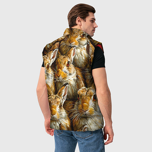 Мужской жилет Зайцы / 3D-Красный – фото 4