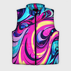 Мужской жилет Сине-розовый узор