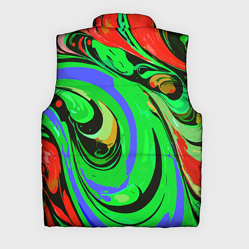 Мужской жилет Красно-зелёный узор / 3D-Черный – фото 2