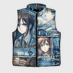Мужской жилет Пэчворк с аниме