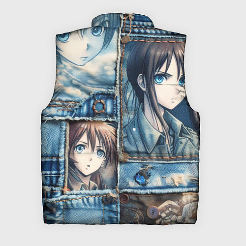 Мужской жилет Пэчворк с аниме / 3D-Черный – фото 2