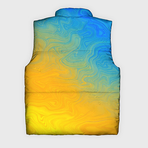 Мужской жилет Желто голубой градиент / 3D-Черный – фото 2