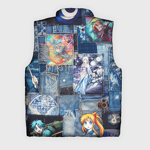Мужской жилет Микс аниме и пэчворк / 3D-Черный – фото 2