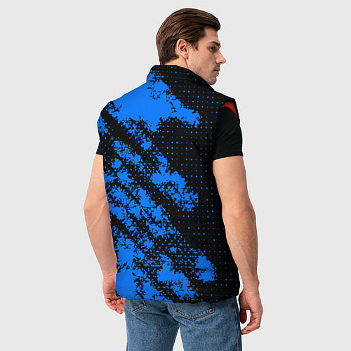 Мужской жилет Arctic Monkeys - Синий камуфляж / 3D-Красный – фото 4