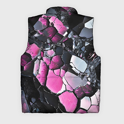 Мужской жилет Чёрно-розовый камень / 3D-Черный – фото 2