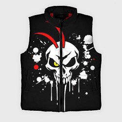 Мужской жилет Арт череп самурая, цвет: 3D-красный