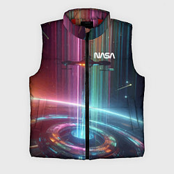 Мужской жилет Spaceship in the neon cosmos - nasa