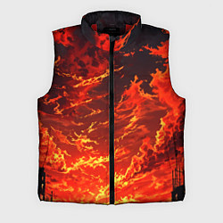 Мужской жилет Багровый огненный закат