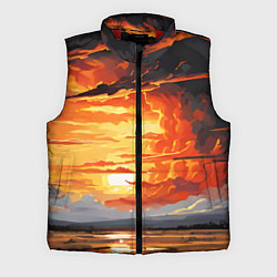 Мужской жилет Багровый закат