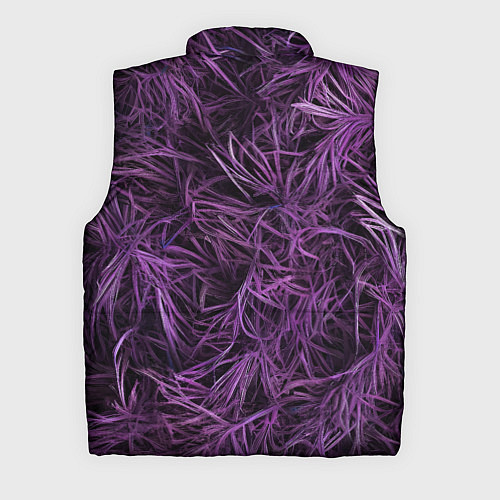 Мужской жилет Фиолетовая трава на чёрном фоне / 3D-Черный – фото 2