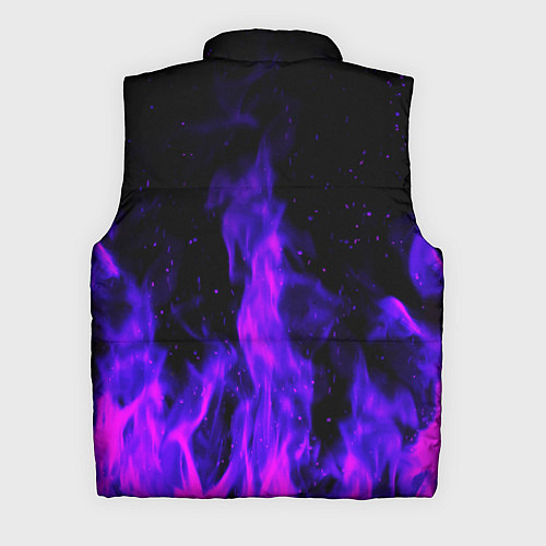 Мужской жилет Неоновый огонь на черном фоне / 3D-Черный – фото 2