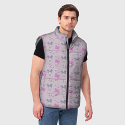 Мужской жилет Голуби и семечки, цвет: 3D-светло-серый — фото 2