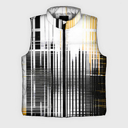 Мужской жилет Жёлто-чёрный гранж на белом фоне