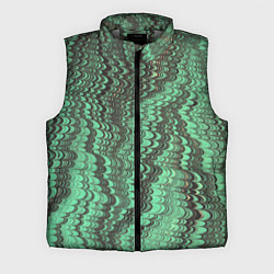 Мужской жилет Разводы в зеленом цвете, цвет: 3D-светло-серый