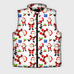 Мужской жилет Дед мороз веселится паттерн