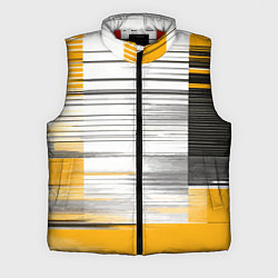 Мужской жилет Чёрные вертикальные полосы на жёлто-белом фоне