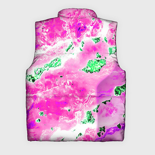 Мужской жилет Розово-зелёная абстракция / 3D-Черный – фото 2