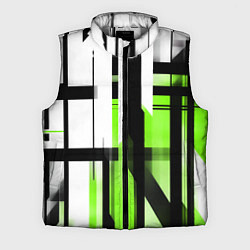 Мужской жилет Чёрно-зелёные вертикальные и горизонтальные полосы
