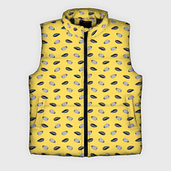 Мужской жилет Семечки подсолнечника, цвет: 3D-черный
