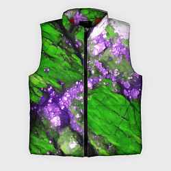 Мужской жилет Фиолетовый минерал в зелёном камне