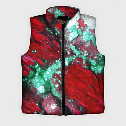 Мужской жилет Голубой минерал в красном камне