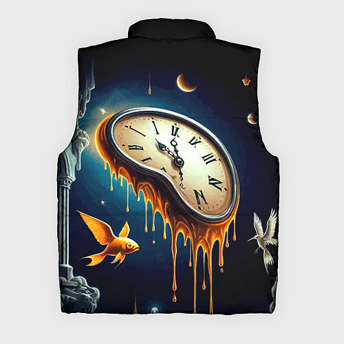 Мужской жилет Течение времени - сюрреализм / 3D-Черный – фото 2