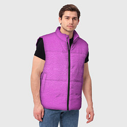 Мужской жилет Текстура розовой кожи, цвет: 3D-черный — фото 2