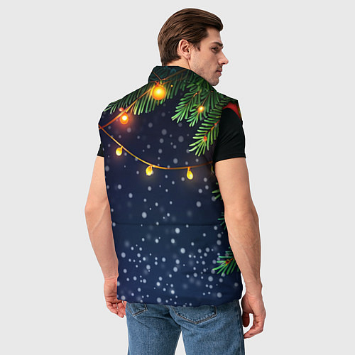 Мужской жилет Змея и мандарины 2025 / 3D-Красный – фото 4