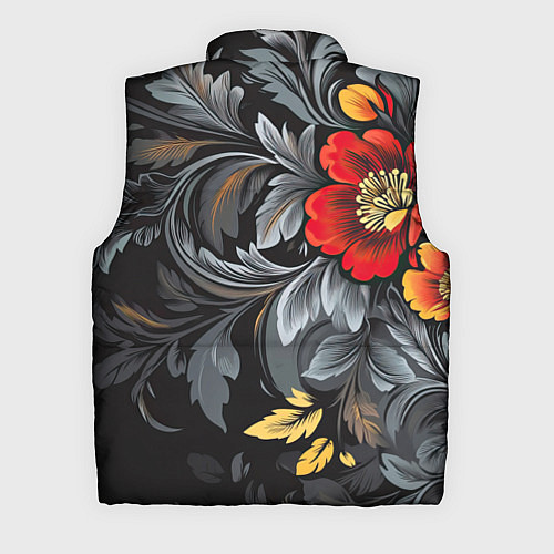 Мужской жилет Россия - цветочный узор / 3D-Черный – фото 2