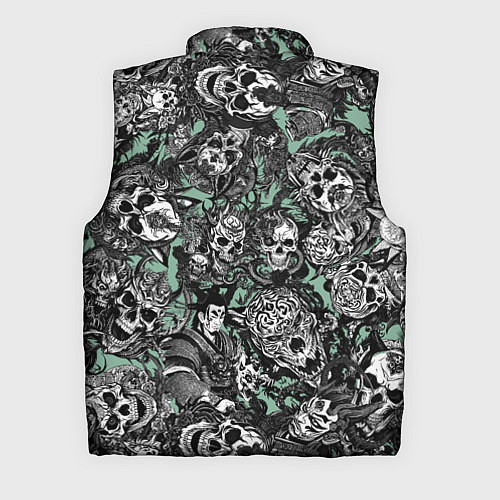 Мужской жилет Самурай и черепа с масками / 3D-Черный – фото 2