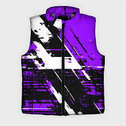 Мужской жилет Diagonal black and white stripes on a purple backg