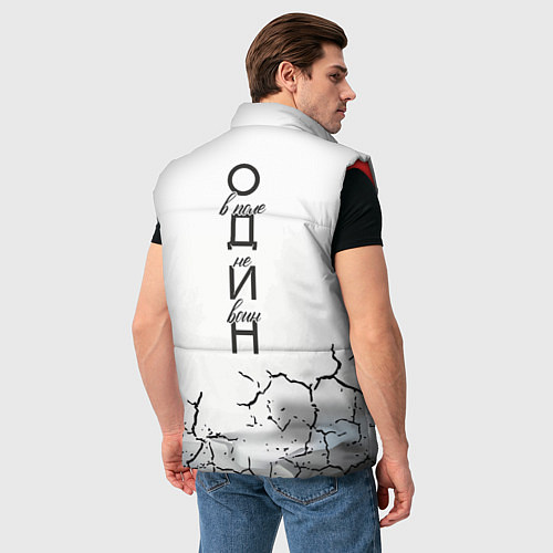 Мужской жилет Одинокий борец на просторах / 3D-Красный – фото 4