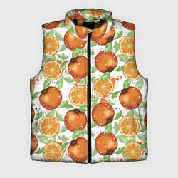 Мужской жилет Сочные апельсины и дольки апельсинов