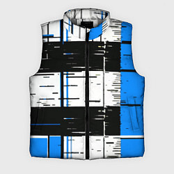 Мужской жилет Синие и чёрные полосы на белом фоне