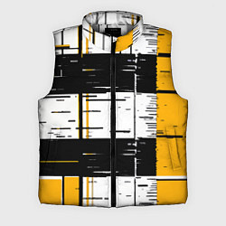 Мужской жилет Жёлтые и чёрные полосы на белом фоне