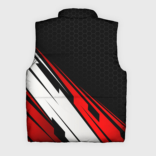 Мужской жилет Mitsubishi - красная абстракция / 3D-Светло-серый – фото 2