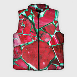 Мужской жилет Зеленый минерал в красном камне